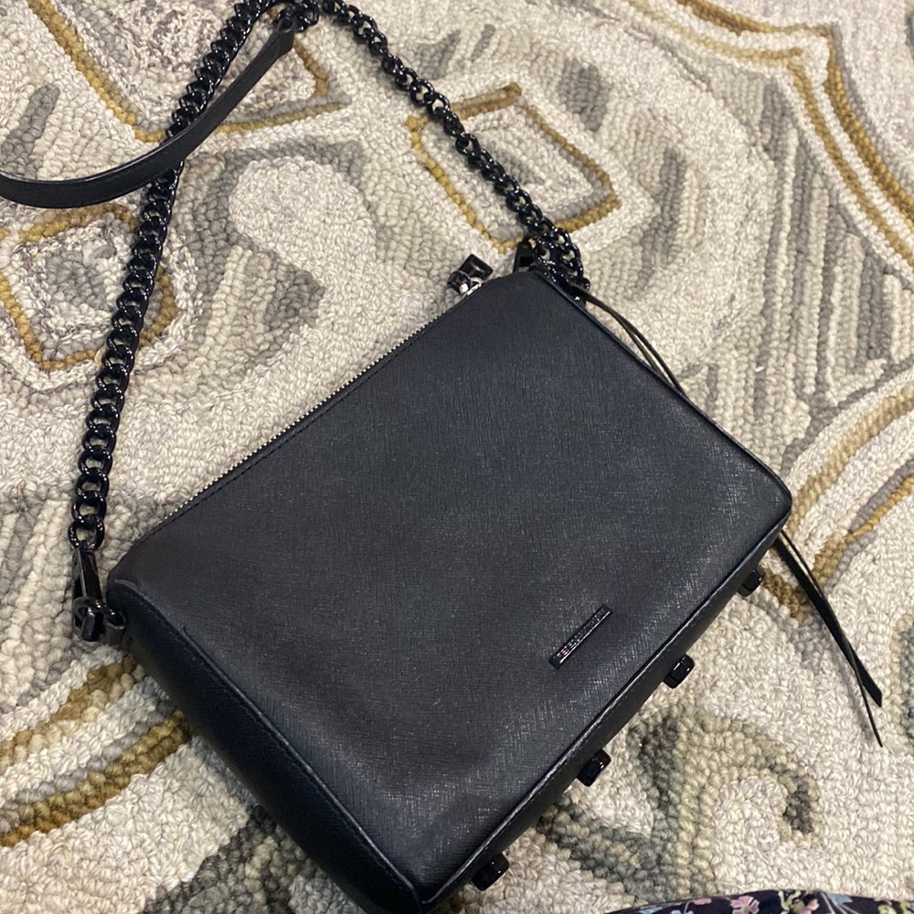 π Rebecca minkoff black leather medium shoulder bag π - Picture 2 of 11